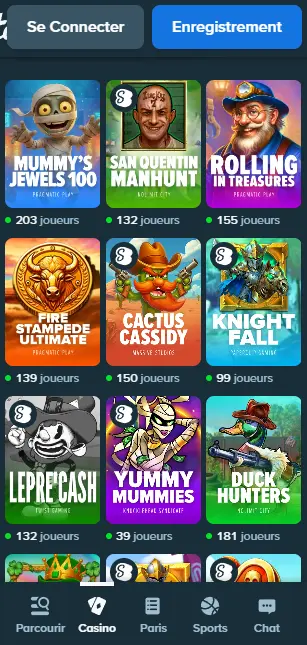 Fonctionnalités principales de STAKE CASINO
