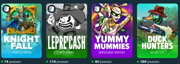Jeux disponibles sur STAKE CASINO