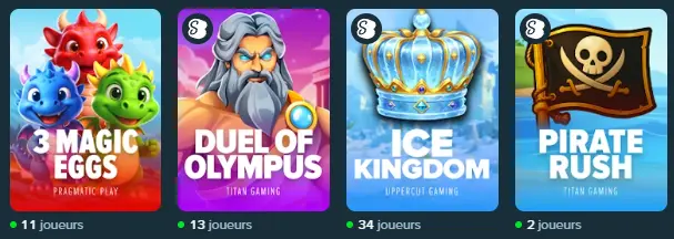 Types de machines à sous STAKE CASINO